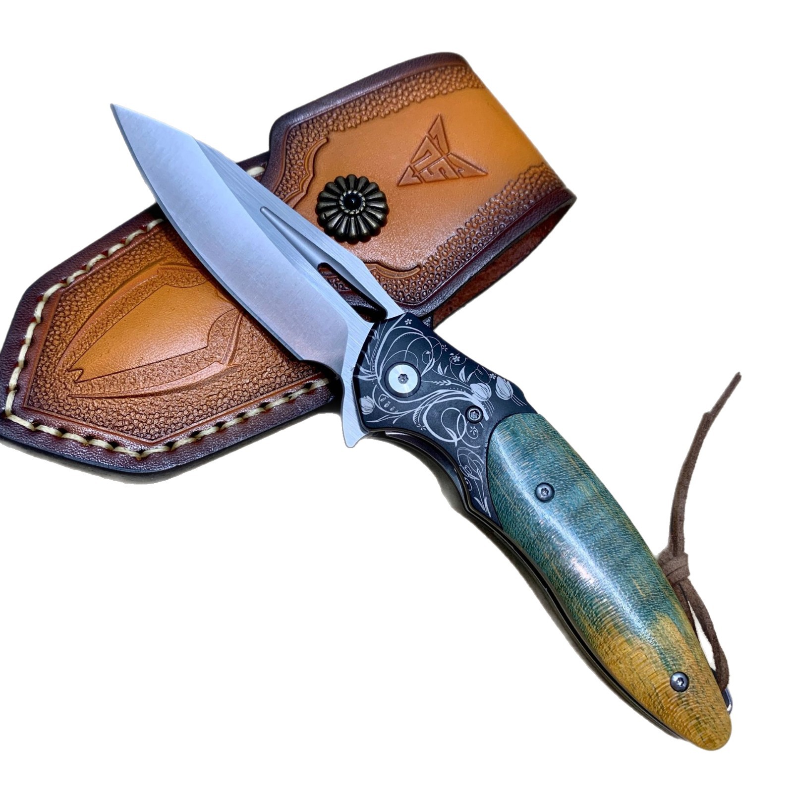 Edc (Every Day Carry - RHON 3,4 Zoll EDC-Messer aus Hochkarbon-D2-Stahl,