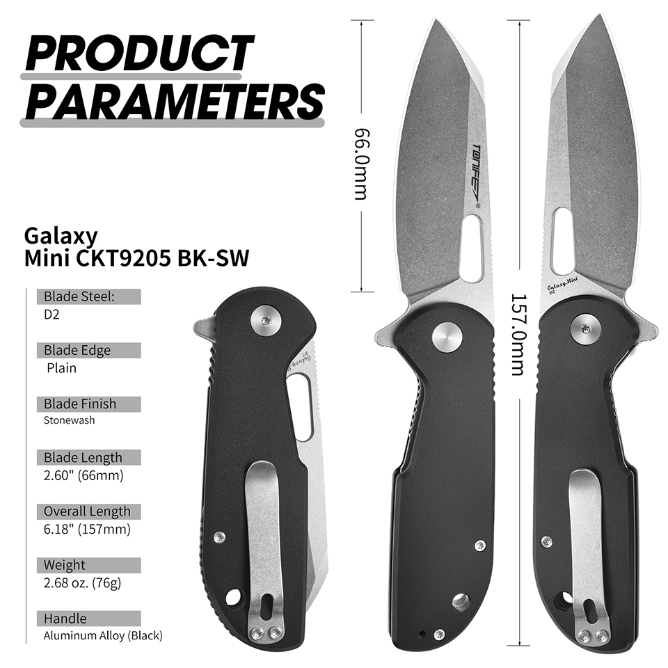 Edc Every Day Carry おもちゃ - TONIFE Galaxy Mini CKT9205 Klappmesser mit