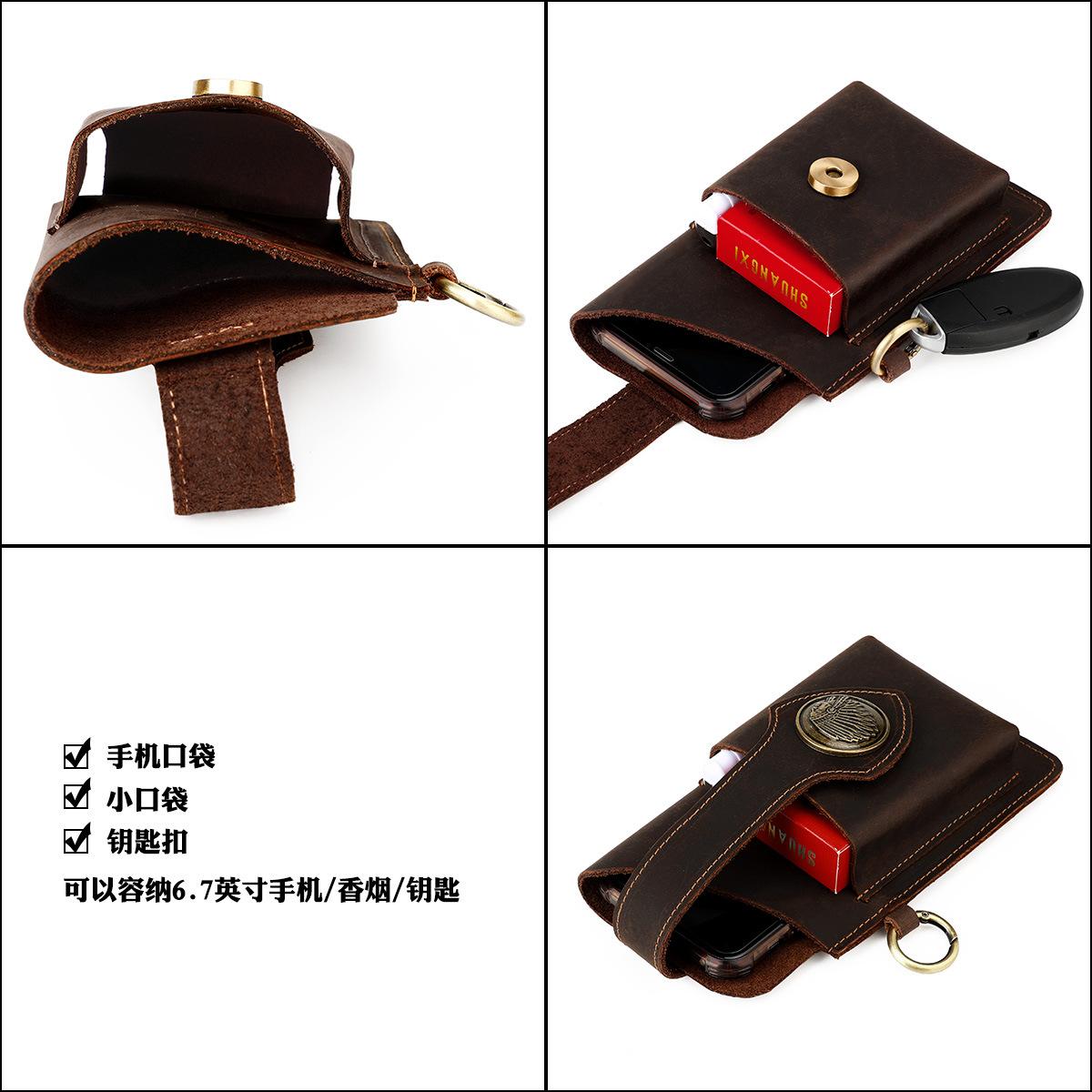Herren-Gürteltasche aus Leder, – Edc Carry Belt Leather Bewertung und Preis