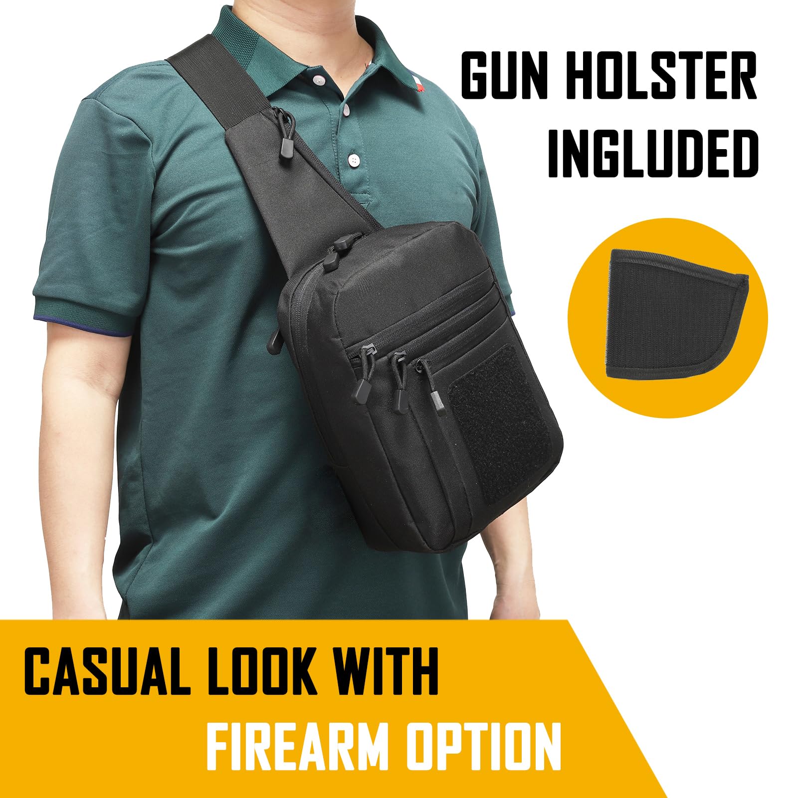 Verdeckte Tragetasche für Herr – Edc Concealed Carry Sling Bag Bewertung und Preis